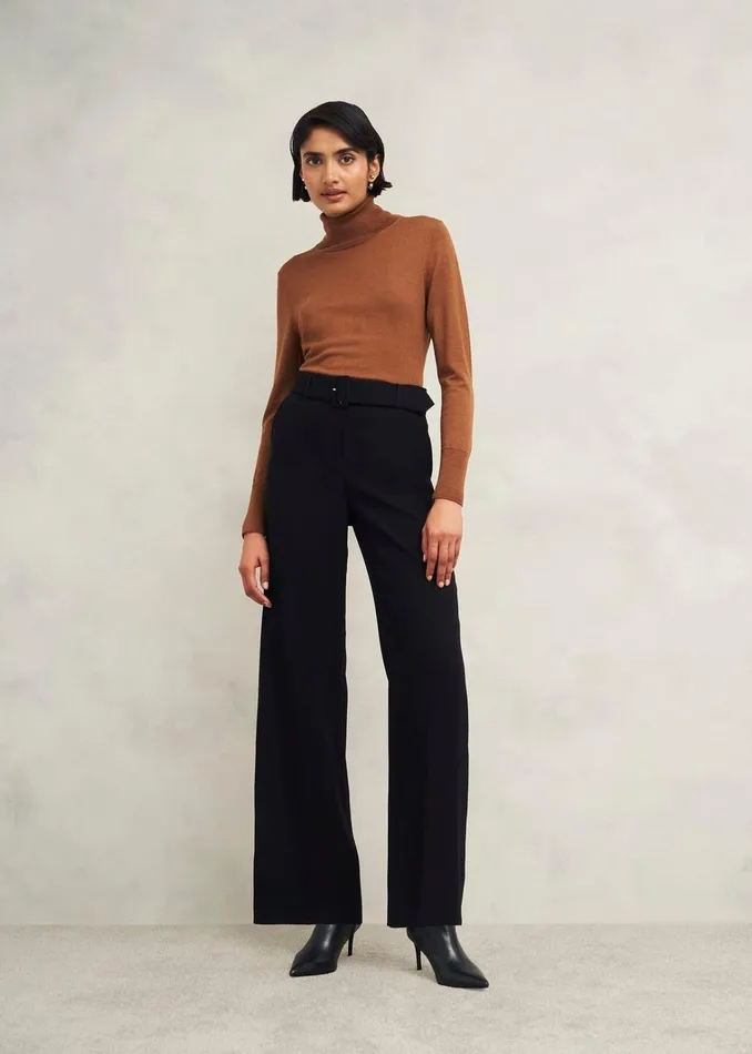 Women Drew Wide Trousers Black Hobbs Trousers