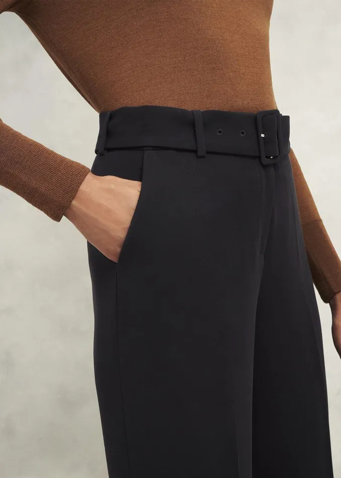 Women Drew Wide Trousers Black Hobbs Trousers