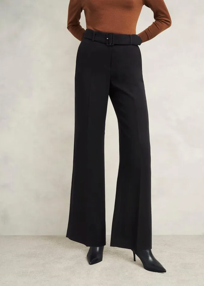 Women Drew Wide Trousers Black Hobbs Trousers
