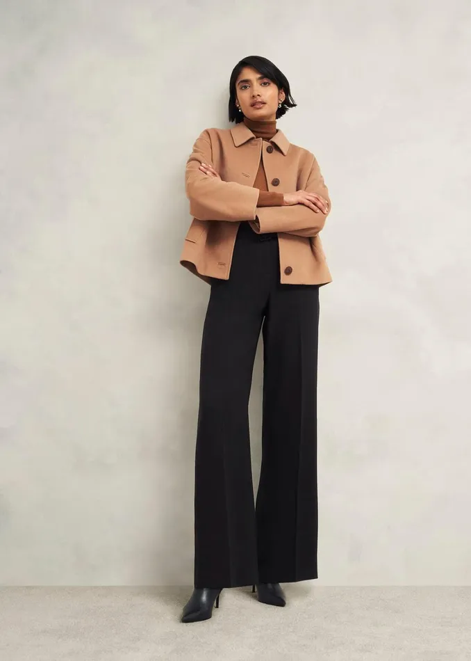Women Drew Wide Trousers Black Hobbs Trousers