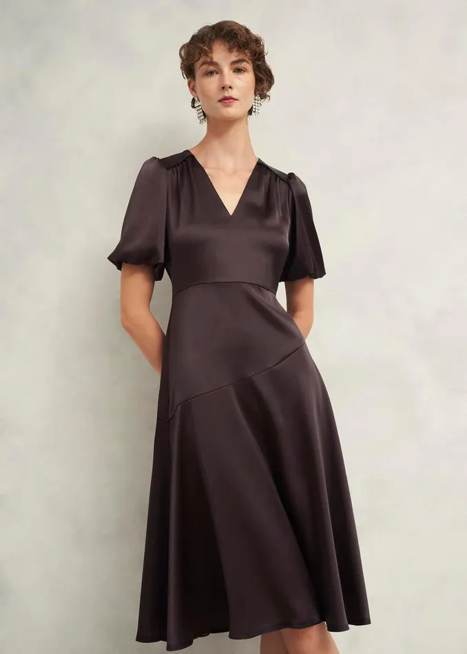 Women Eastbury Dress Deep Brown Hobbs Dresses and Jumpsuits