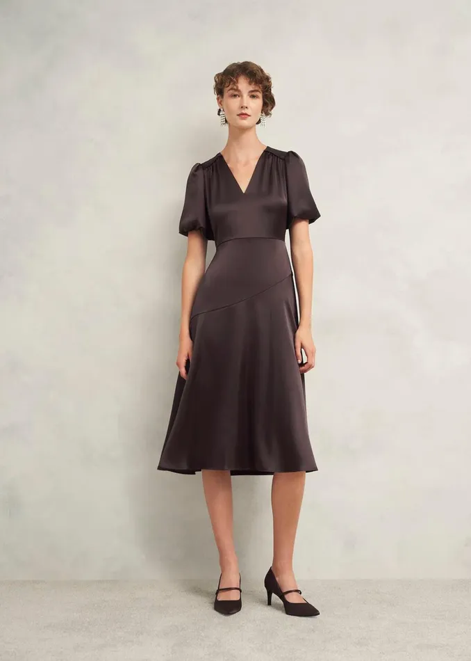 Women Eastbury Dress Deep Brown Hobbs Dresses and Jumpsuits