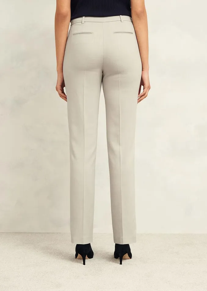 Women Ellen Straight Trousers Buff Grey Hobbs Trousers
