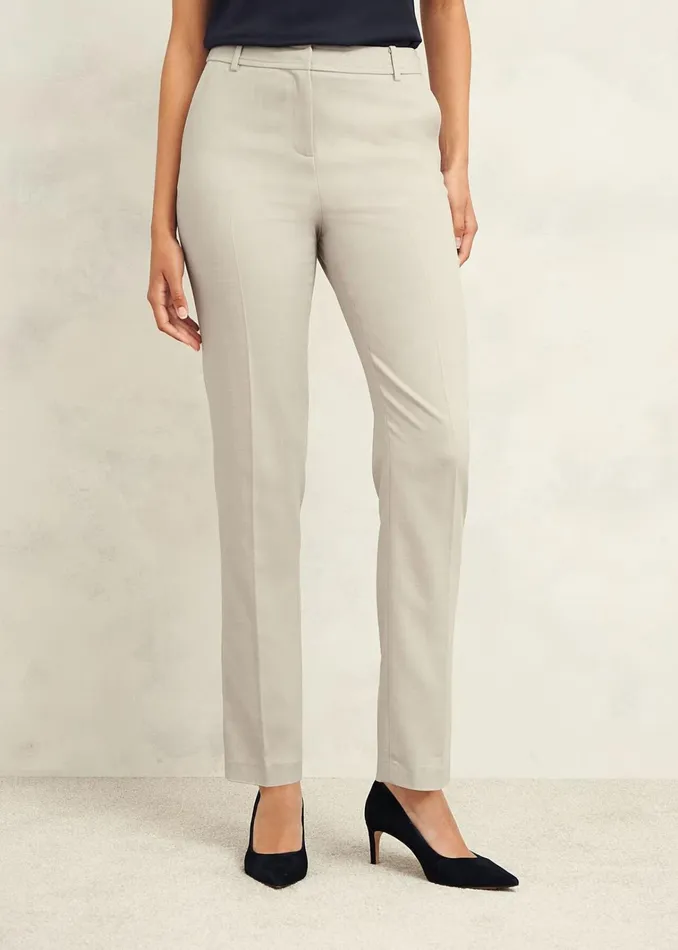 Women Ellen Straight Trousers Buff Grey Hobbs Trousers