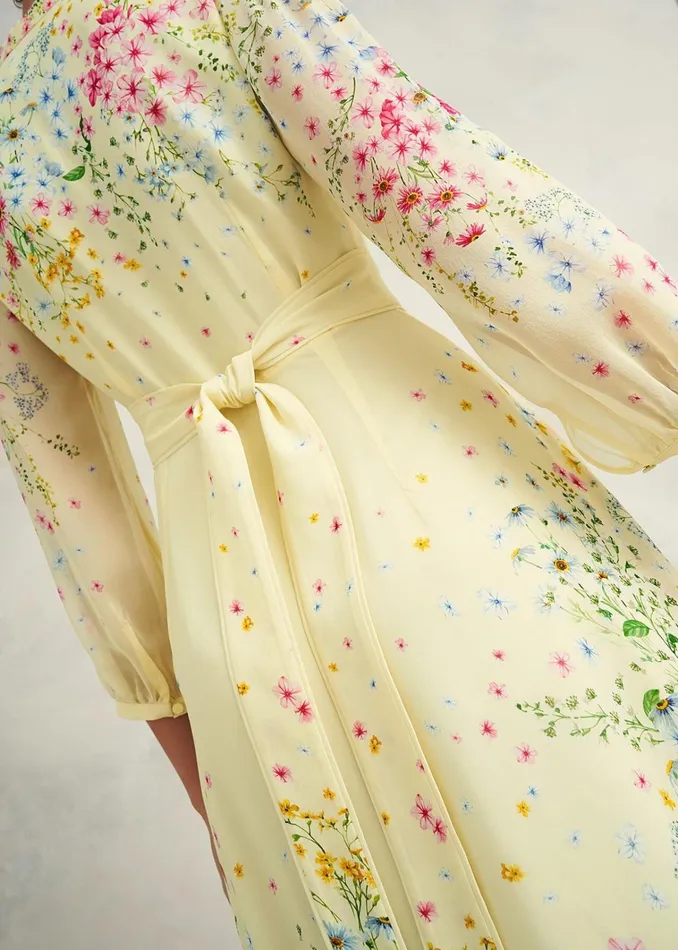 Women Emma Silk Dress Yellow Multi Hobbs Dresses and Jumpsuits
