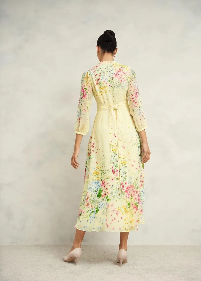 Women Emma Silk Dress Yellow Multi Hobbs Dresses and Jumpsuits
