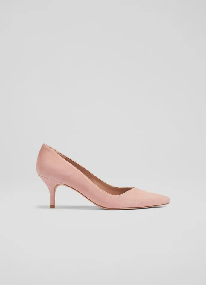 Women Farah Pink Suede Asymmetric Kitten Heel Courts Clay LKBennett Court Shoes Women Farah Pink Suede Asymmetric Kitten Heel Courts Clay LKBennett Court Shoes