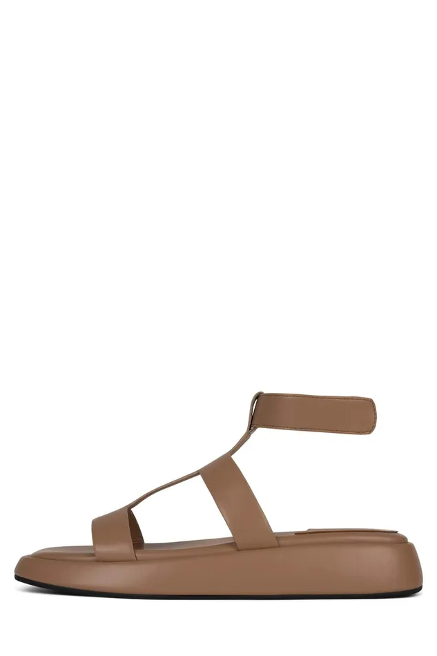 Women Flat Jeffrey Campbell BOLO Dark Natural