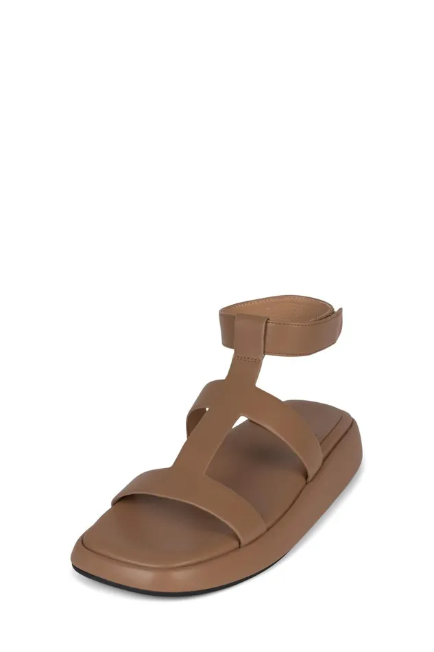 Women Flat Jeffrey Campbell BOLO Dark Natural