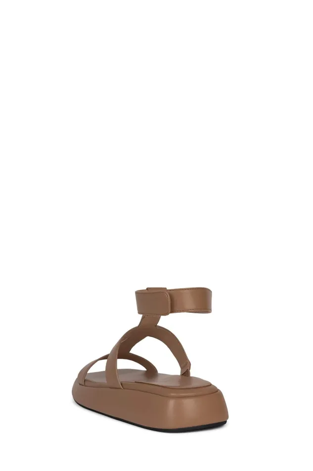 Women Flat Jeffrey Campbell BOLO Dark Natural