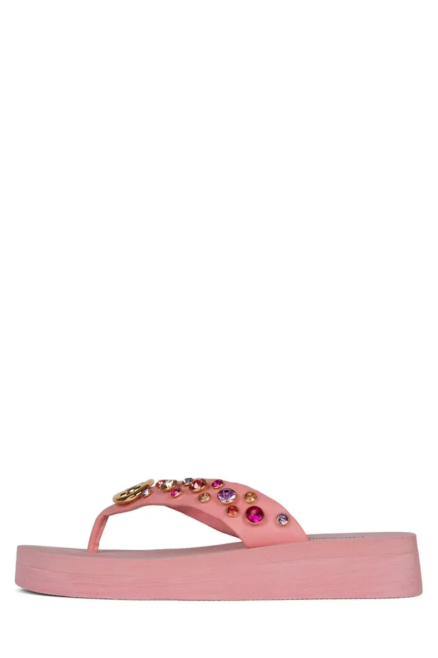 Women Flat Jeffrey Campbell ICONICS Pink Multi
