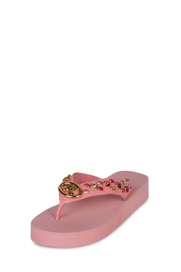 Women Flat Jeffrey Campbell ICONICS Pink Multi