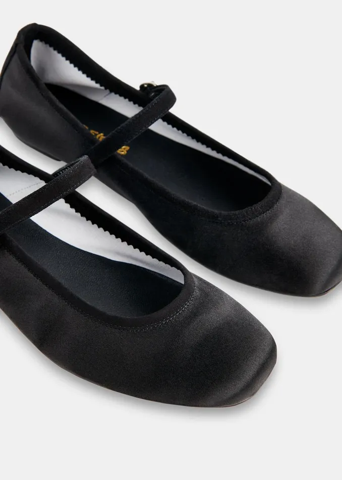 Women Flat Shoes Whistles Black Hai Honoree Shoe