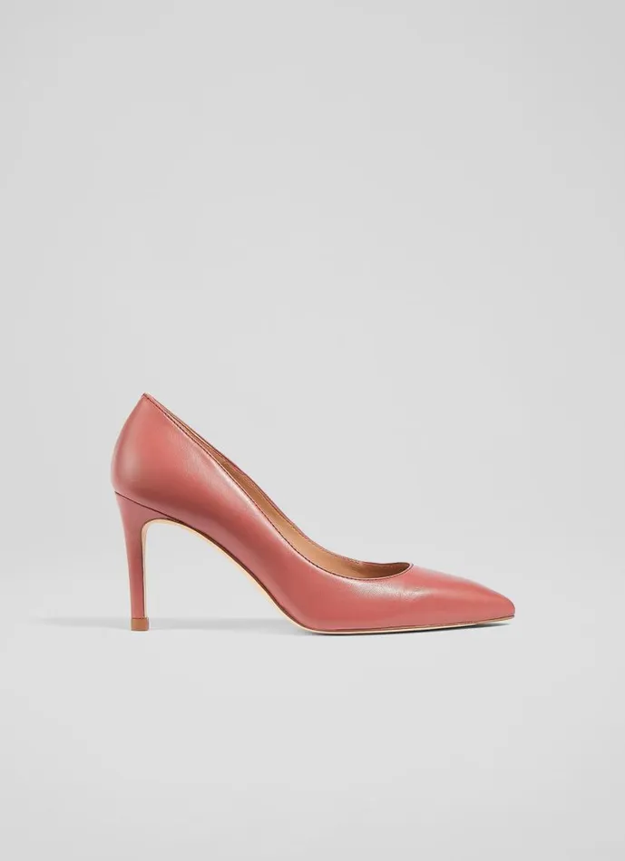 Women Floret Dark Rose Nappa Leather Pointed Toe Courts Pink LKBennett Court Shoes Women Floret Dark Rose Nappa Leather Pointed Toe Courts Pink LKBennett Court Shoes
