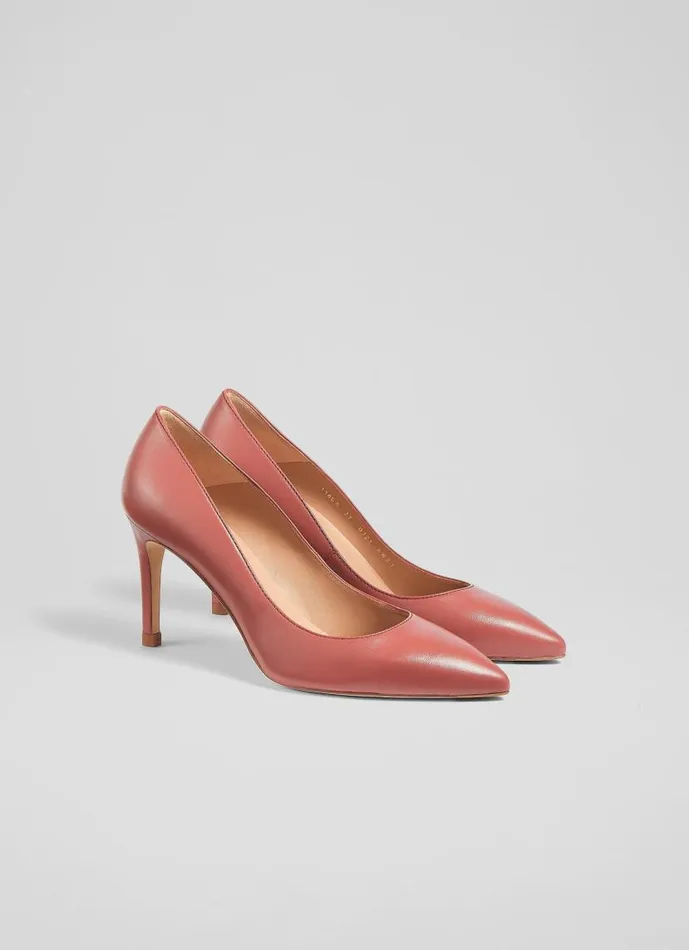 Women Floret Dark Rose Nappa Leather Pointed Toe Courts Pink LKBennett Court Shoes Women Floret Dark Rose Nappa Leather Pointed Toe Courts Pink LKBennett Court Shoes