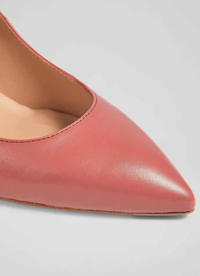 Women Floret Dark Rose Nappa Leather Pointed Toe Courts Pink LKBennett Court Shoes Women Floret Dark Rose Nappa Leather Pointed Toe Courts Pink LKBennett Court Shoes
