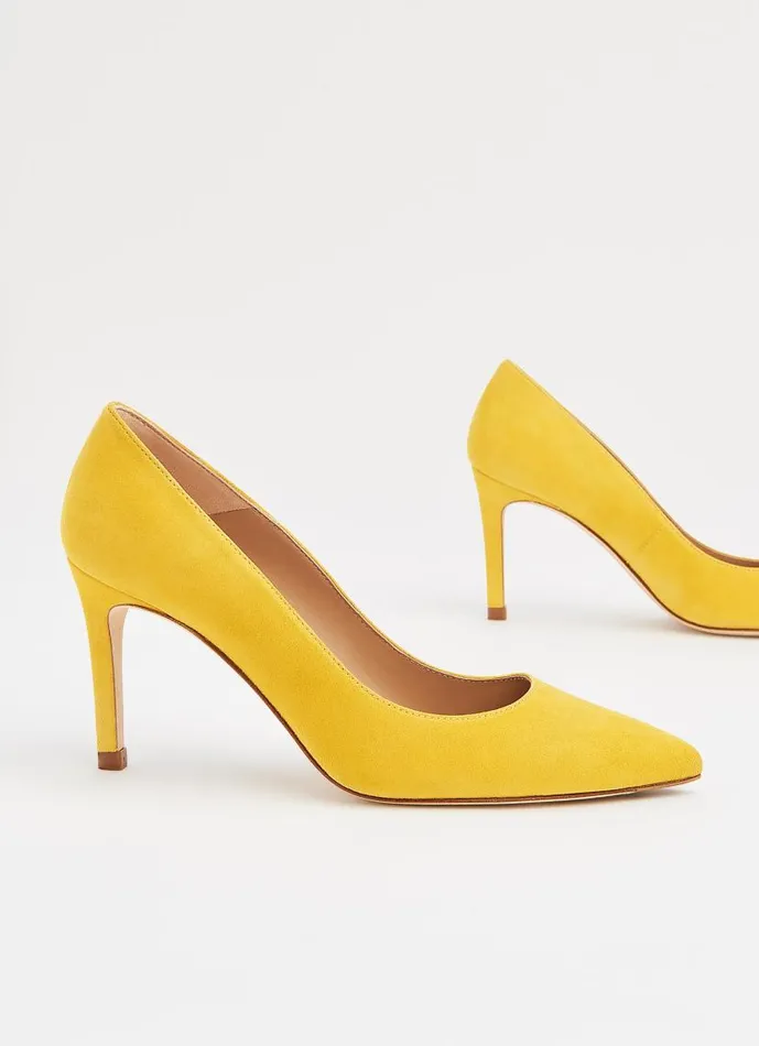 Women Floret Sherbet Yellow Suede Pointed Toe Courts Yellow LKBennett Court Shoes Women Floret Sherbet Yellow Suede Pointed Toe Courts Yellow LKBennett Court Shoes