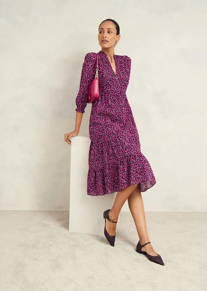 Women Freda Dress Navy Multi Hobbs Dresses and Jumpsuits