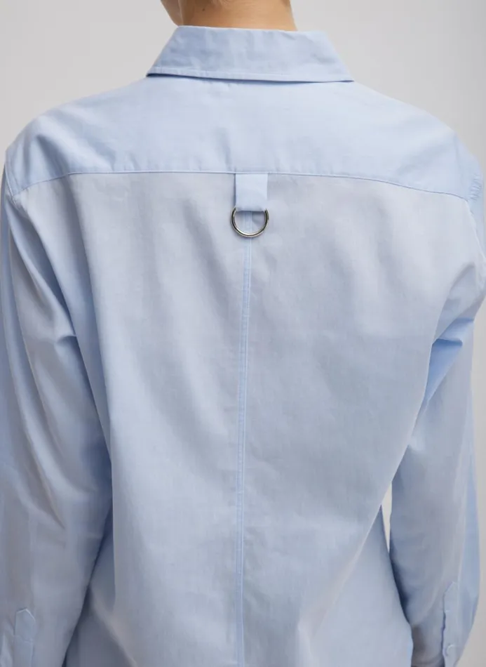 Women Fundamentals Tibi Charlie Men039s Slim Shirt Blue