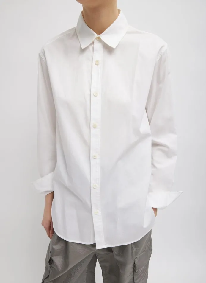 Women Fundamentals Tibi Charlie Men039s Slim Shirt White