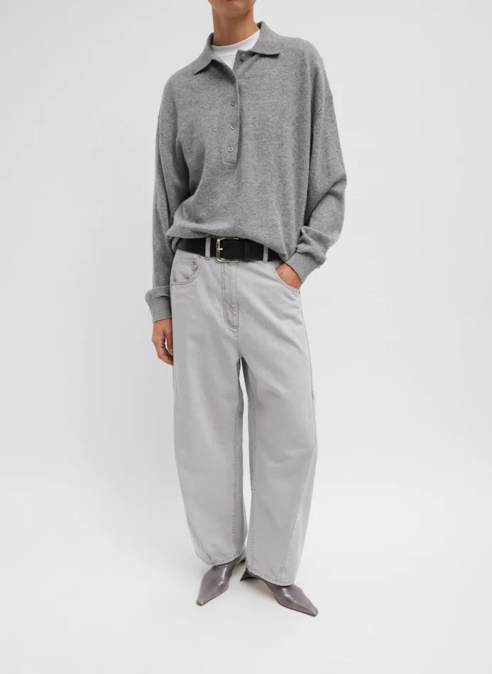Women Fundamentals Tibi Grey Denim Sid Jean Grey