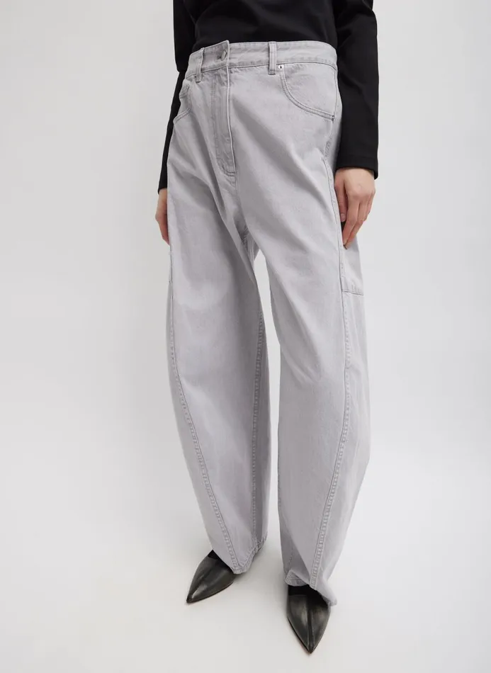 Women Fundamentals Tibi Grey Denim Sid Jean Grey