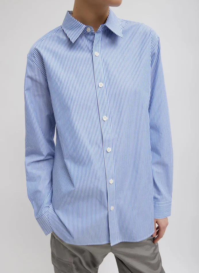 Women Fundamentals Tibi Striped Shirting Charlie Men039s Slim Shirt Blue Multi Women Fundamentals Tibi Striped Shirting Charlie Men039s Slim Shirt Blue Multi