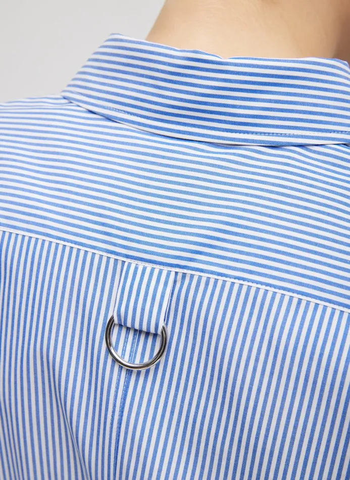 Women Fundamentals Tibi Striped Shirting Charlie Men039s Slim Shirt Blue Multi