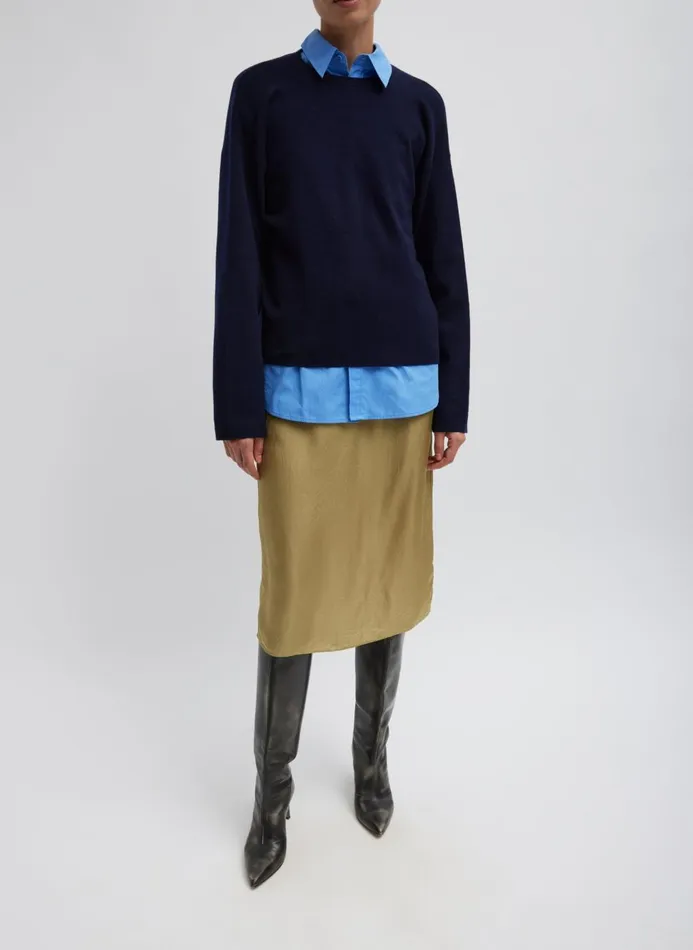 Women Fundamentals Tibi The Slip Skirt Champagne
