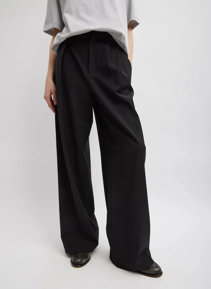 Women Fundamentals Tibi Tropical Wool Stella Pant Black
