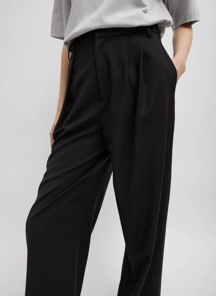 Women Fundamentals Tibi Tropical Wool Stella Pant Black