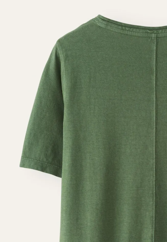 Women Garmentdyed Tshirt Olive Poetry Fashion TShirt and Tops