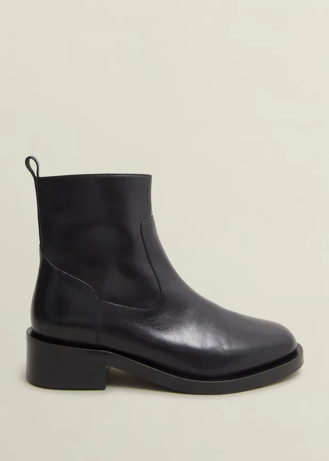 Women Georgie Leather Ankle Boots Black Hobbs Boots