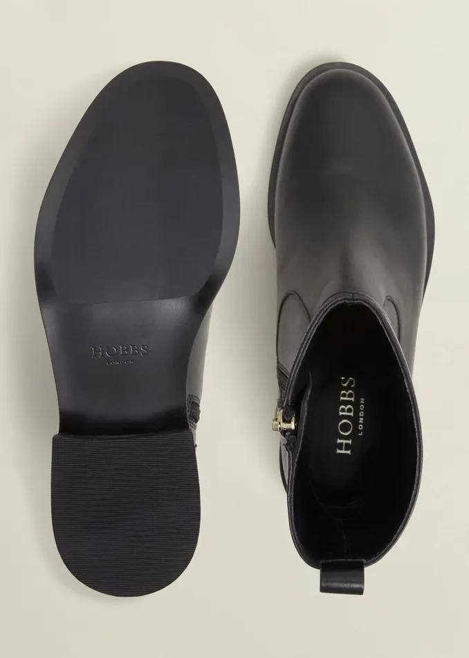 Women Georgie Leather Ankle Boots Black Hobbs Boots