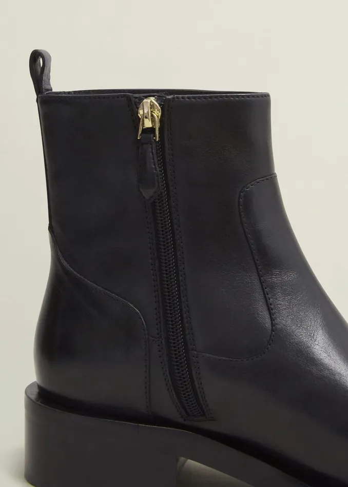 Women Georgie Leather Ankle Boots Black Hobbs Boots