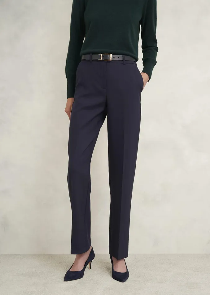 Women Gerrie Straight Trousers Navy Hobbs Trousers