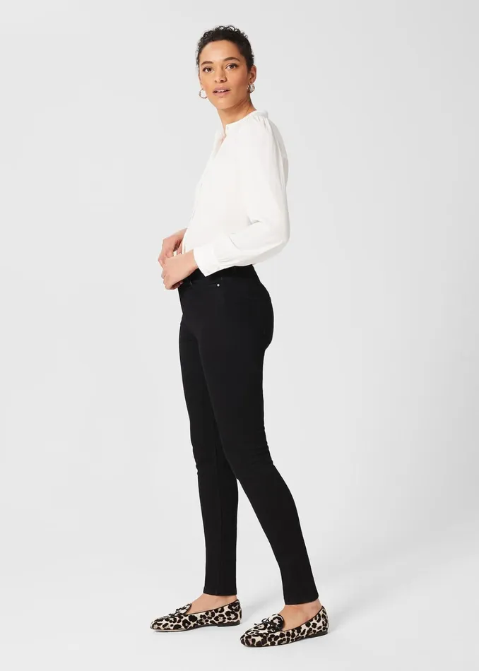 Women Gia Sculpting Jeans With Stretch Black Hobbs Trousers