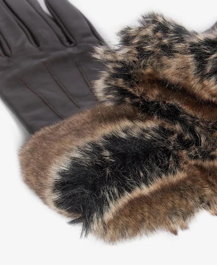 Women Hats Barbour FauxFur Trimmed Leather Gloves Black Women Hats Barbour FauxFur Trimmed Leather Gloves Black