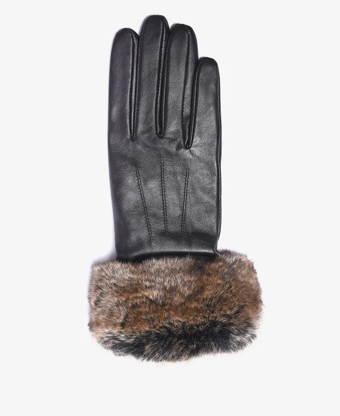 Women Hats Barbour FauxFur Trimmed Leather Gloves Black Women Hats Barbour FauxFur Trimmed Leather Gloves Black
