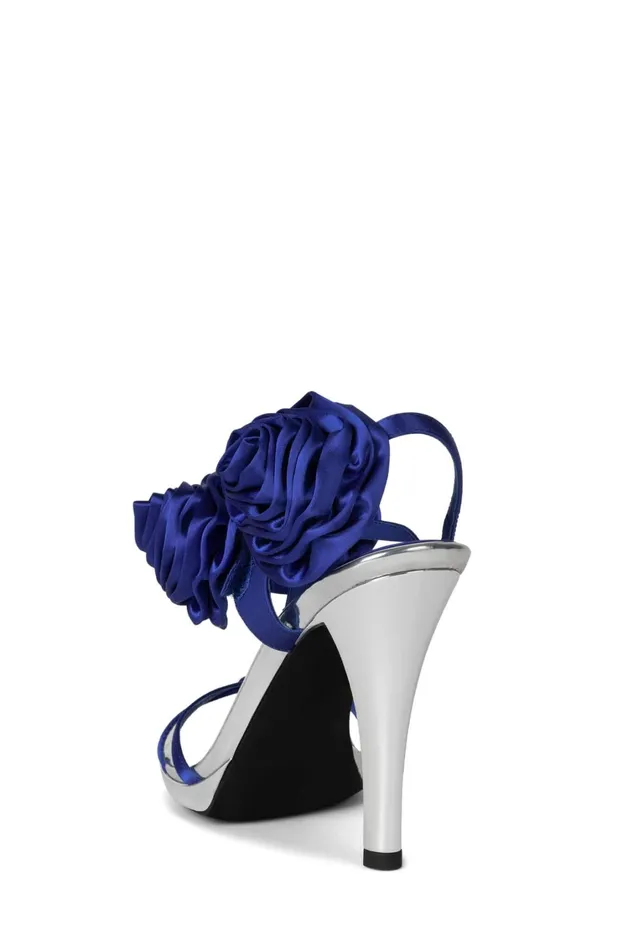 Women Heel Jeffrey Campbell CAMELLIA Blue Silver