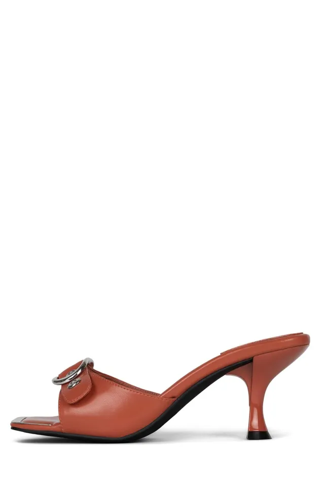 Women Heel Jeffrey Campbell FASTENUP Red Silver