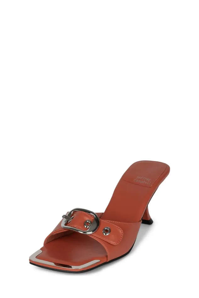 Women Heel Jeffrey Campbell FASTENUP Red Silver