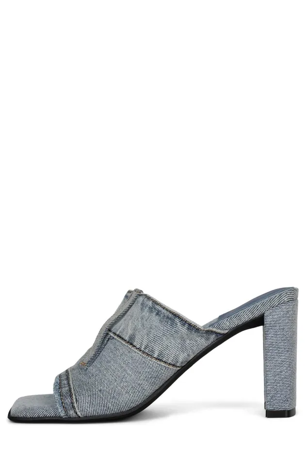 Women Heel Jeffrey Campbell TROUSER Light Blue Denim