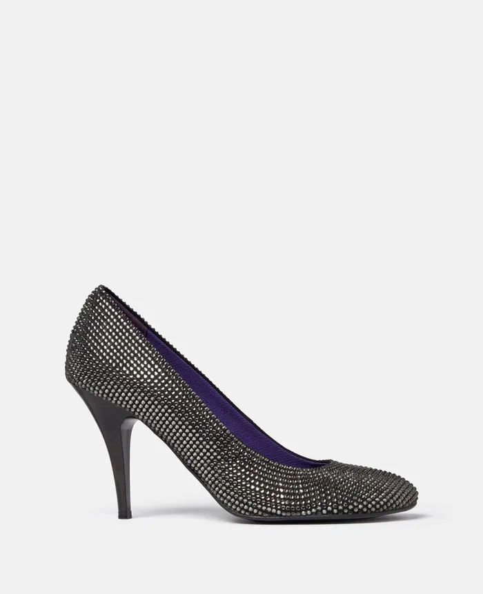 Women Heels Stella McCartney Ryder Crystal Stiletto Heels Black