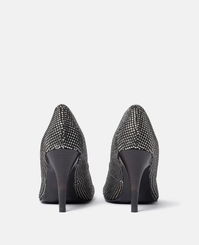 Women Heels Stella McCartney Ryder Crystal Stiletto Heels Black