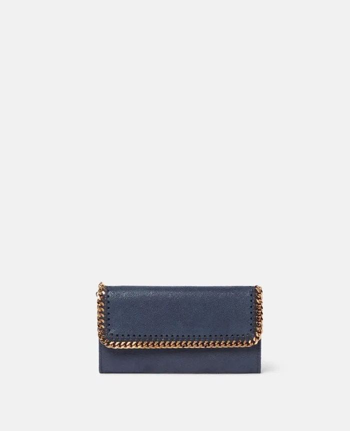 Women Iconic Falabella Stella McCartney Falabella Flap Continental Wallet Indigo Moon Women Iconic Falabella Stella McCartney Falabella Flap Continental Wallet Indigo Moon