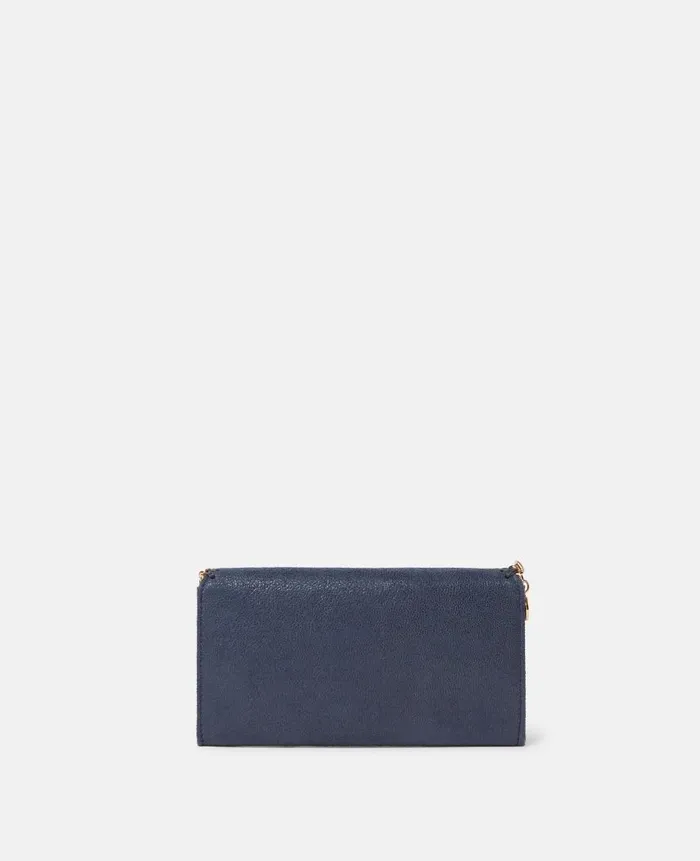 Women Iconic Falabella Stella McCartney Falabella Flap Continental Wallet Indigo Moon