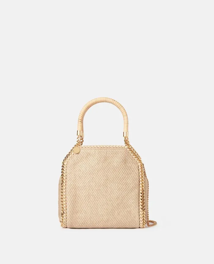 Women Iconic Falabella Stella McCartney Falabella Mini Tote Bag Natural Beige Women Iconic Falabella Stella McCartney Falabella Mini Tote Bag Natural Beige
