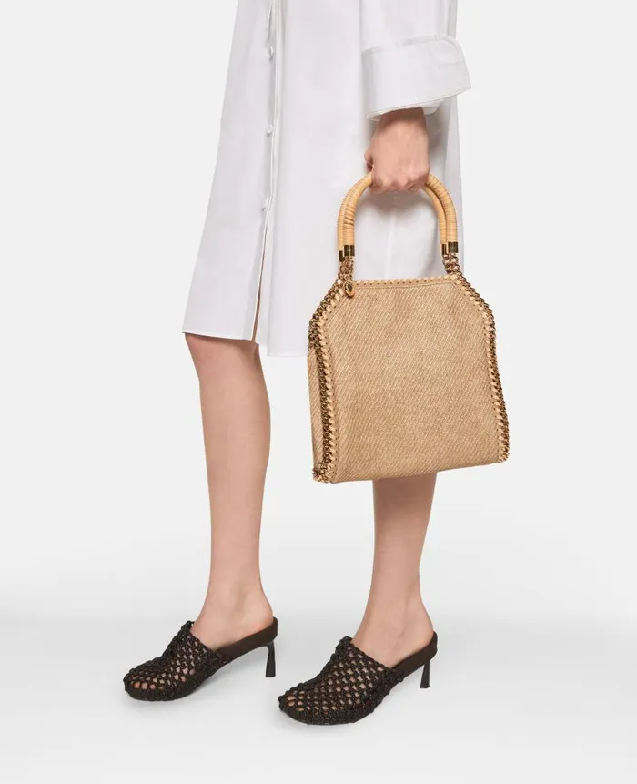 Women Iconic Falabella Stella McCartney Falabella Mini Tote Bag Natural Beige