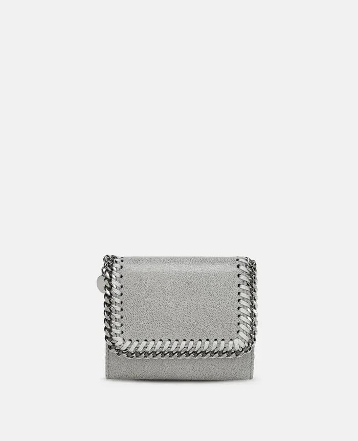 Women Iconic Falabella Stella McCartney Falabella Small Flap Wallet Grey